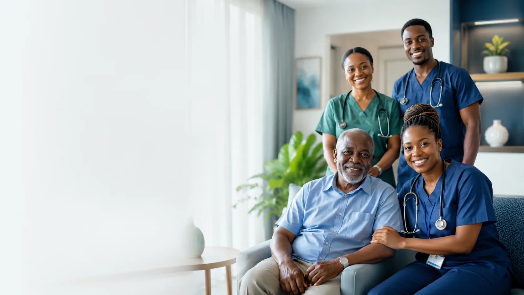 Jaemal Homecare team providing compassionate care to a patient at home