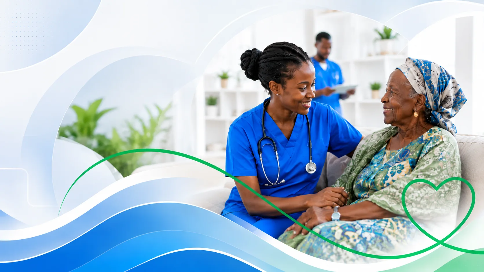 Jaemal Homecare nurse providing compassionate in-home care to a patient in Nairobi